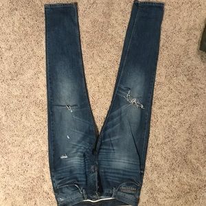 ZARA ripped blue jeans